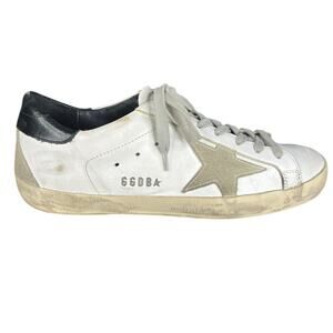 Golden Goose White and Gray Sneakers